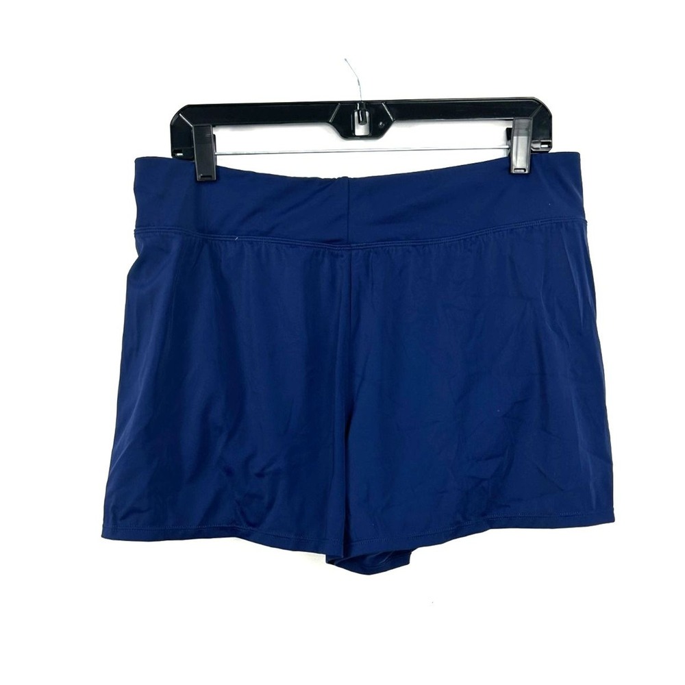 New Womens Swim Bottom Navy Boy Shorts Size 14 Summer Beach Vacation 1043H3